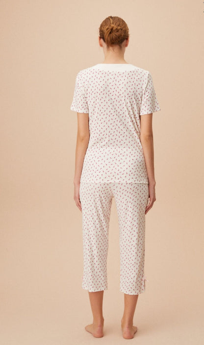 Pyjama Set printRoze / Blauw Print