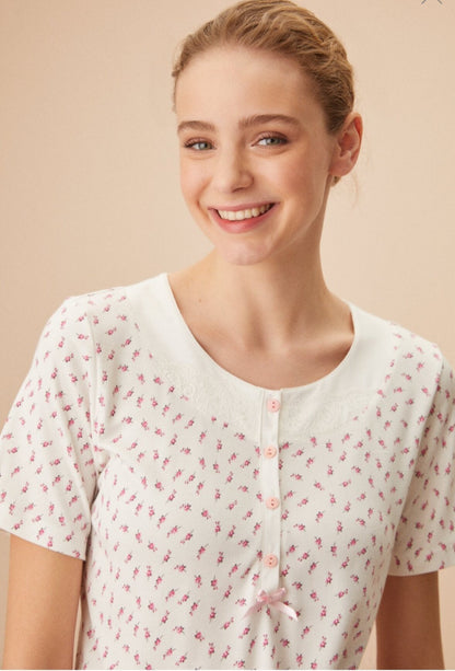 Pyjama Set printRoze / Blauw Print