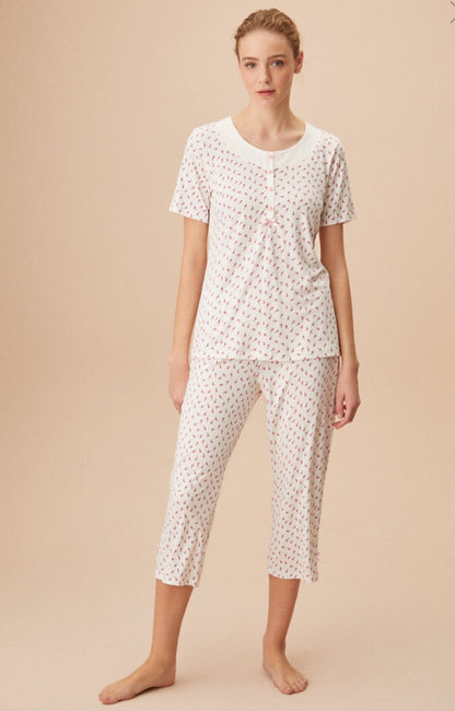 Pyjama Set printRoze / Blauw Print