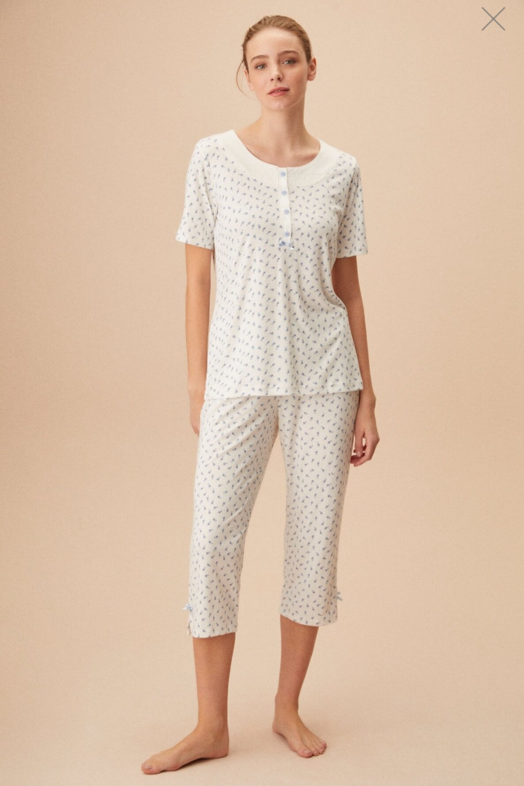 Pyjama Set printRoze / Blauw Print