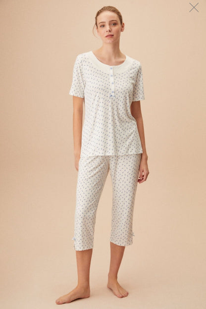 Pyjama Set printRoze / Blauw Print