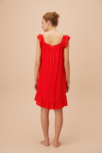 Dames Nachthemd Rood