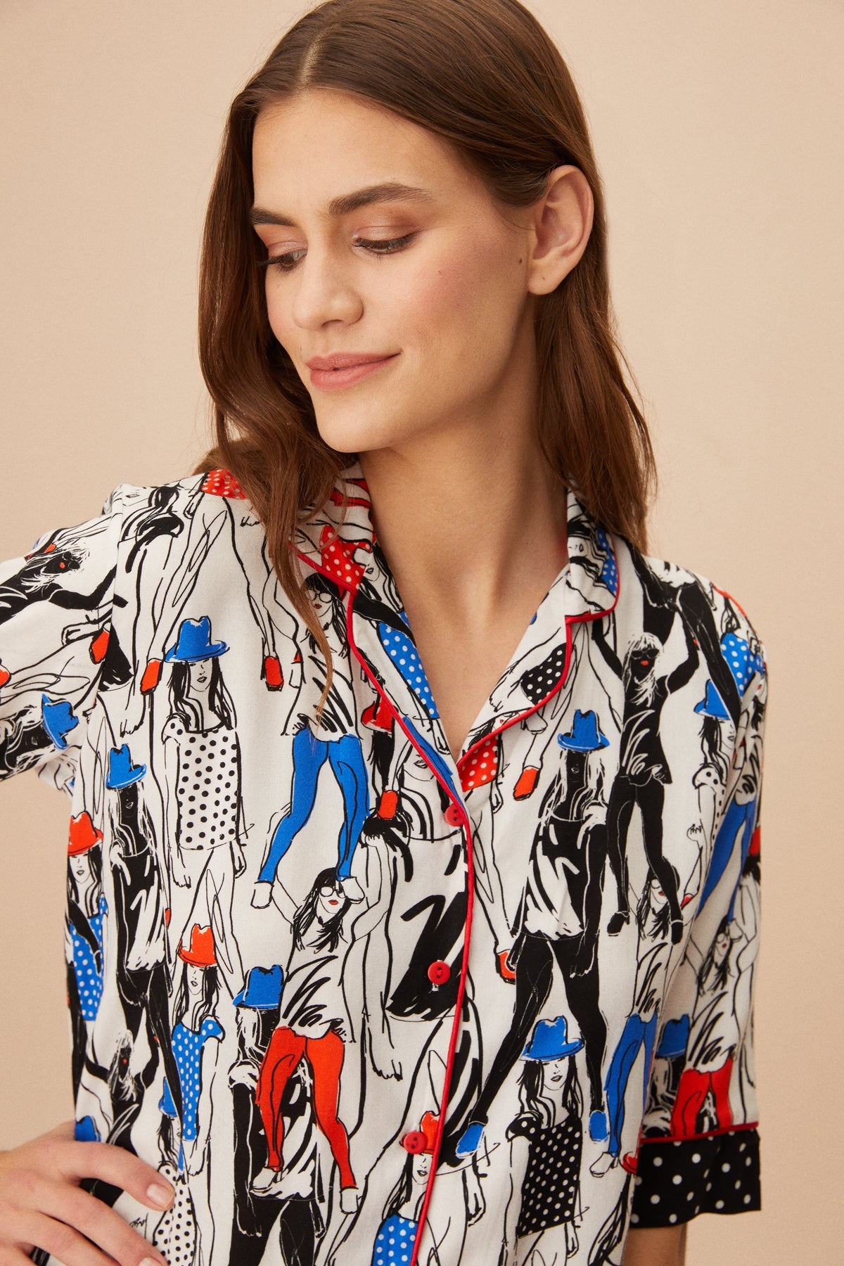 Viscose Pyjama Set Korte Mouw / Korte Broek