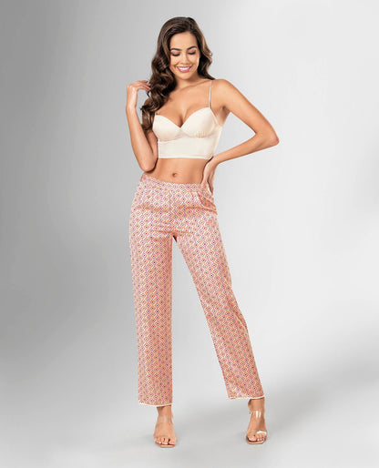 Satijn Luxe Dames Pyjama Set 3-delige- Sexy Nachtkleding