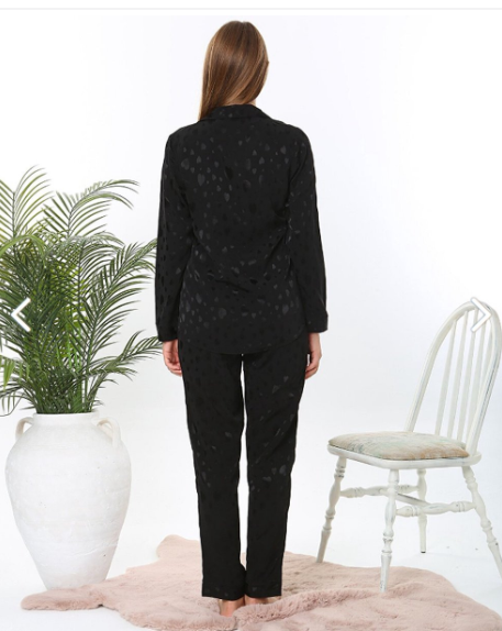 Pyjamaset- Nachtkleding- Zwart Hartjes