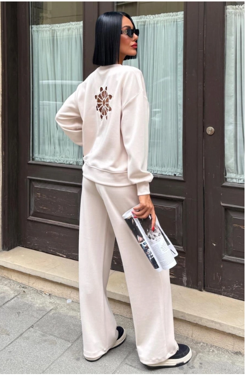 Trainingspak - Loungewear- Joggingspak- Beige