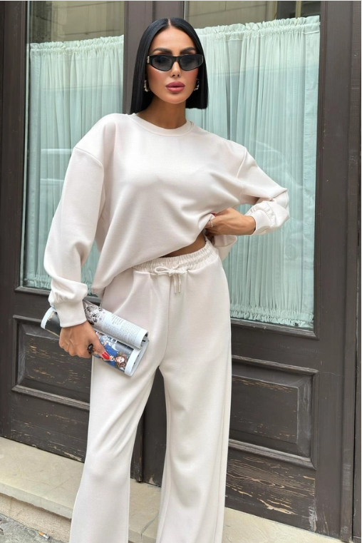 Trainingspak - Loungewear- Joggingspak- Beige