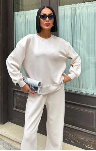 Trainingspak - Loungewear- Joggingspak- Beige