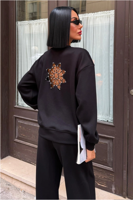 Trainingspak - Loungewear- Joggingspak-Zwart