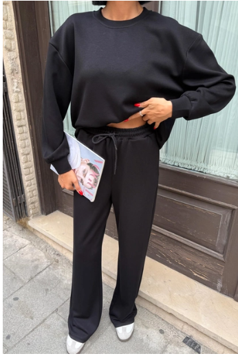 Trainingspak - Loungewear- Joggingspak-Zwart