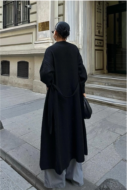 Gedetailleerd Vest Met Zak En Riem - Zwart Eén maat