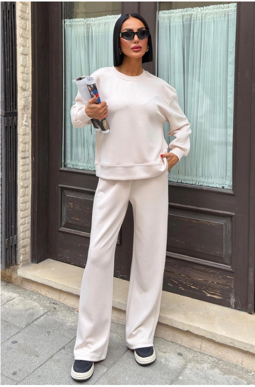 Trainingspak - Loungewear- Joggingspak- Beige